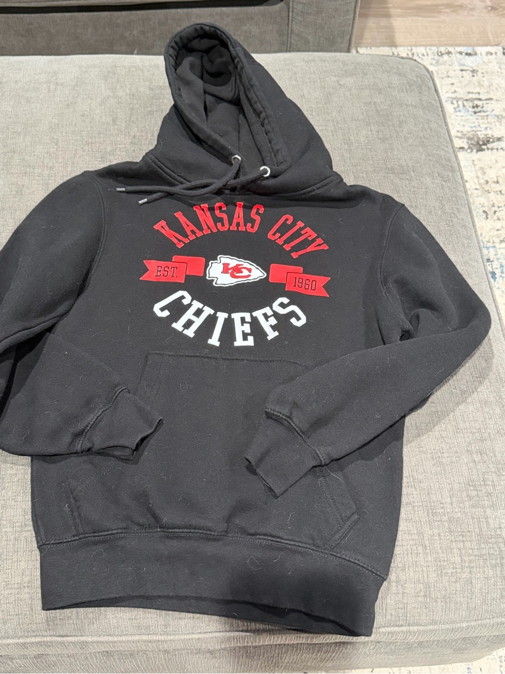 Kansas City Chiefs Black Pullover Hoodie with Team Logo